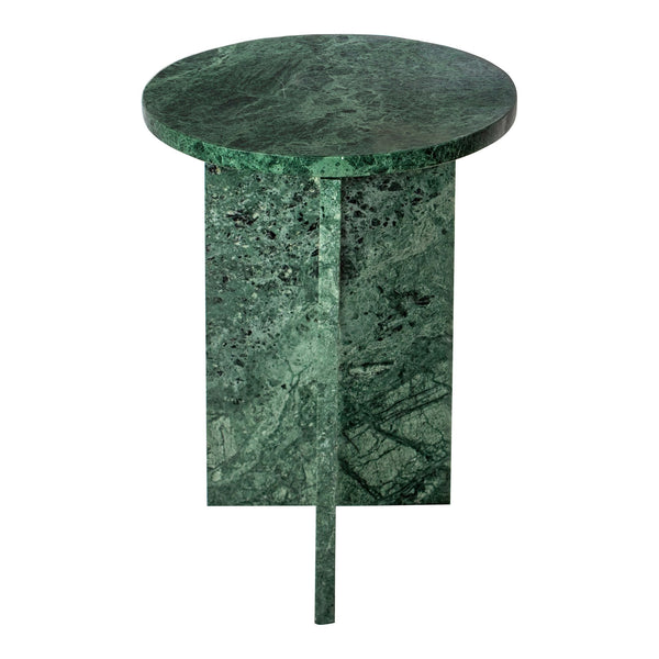 Moe's Home Grace Sculptural Accent Table In Elegant Marble For Effortless Calm And Versatile Living Spaces Green Solid Marble Pj-1021-16