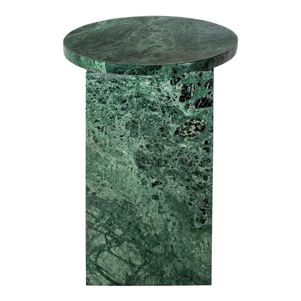 Moe's Home Grace Sculptural Accent Table In Elegant Marble For Effortless Calm And Versatile Living Spaces Green Solid Marble Pj-1021-16