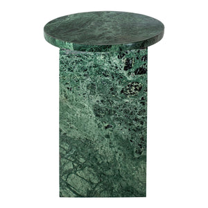 Moe's Home Grace Sculptural Accent Table In Elegant Marble For Effortless Calm And Versatile Living Spaces Green Solid Marble Pj-1021-16