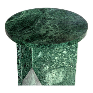 Moe's Home Grace Sculptural Accent Table In Elegant Marble For Effortless Calm And Versatile Living Spaces Green Solid Marble Pj-1021-16