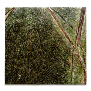 Moe's Home Blair Accent Table - Stunning Marble Design With Unique Veining For Indoor And Outdoor Elegance Green Rainforest Green Marble Pj-1024-27