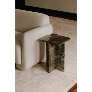 Moe's Home Blair Accent Table - Stunning Marble Design With Unique Veining For Indoor And Outdoor Elegance Green Rainforest Green Marble Pj-1024-27