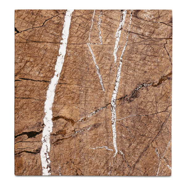 Moe's Home Blair Accent Table - Stunning Marble Design With Unique Veining For Indoor And Outdoor Elegance Gold Golden Forest Marble Pj-1024-32