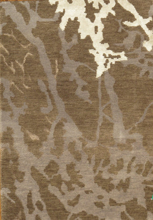 Pasargad Home Modern Collection Hand-knotted Abstract Silk & Wool Area Rug For Elegant Spaces   Pjhad-3 2x3
