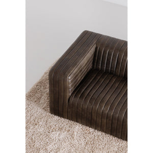 Moe's Home Castle Sofa: Luxurious Top-grain Leather Seating With Spring Support & Sturdy Wood Frame For Comfort Green Upholstery, Top Grain Leather,Plywood Frame Pk-1009-16