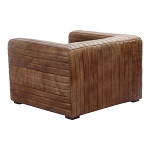 Moe's Home Castle Chair: Indulge In Premium Top-grain Leather Comfort With Solid Wood Frame & Spring Support Cushions Brown Upholstery, Top Grain Leather,Plywood Frame Pk-1113-14