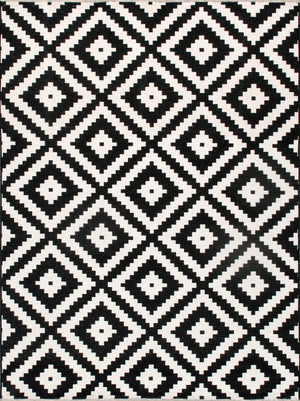 Pasargad Home Palermo Collection Geometric Power Loomed Area Rug, Soft & Durable Reversible Design   Pk-5003 5x8