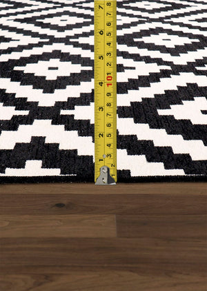 Pasargad Home Palermo Collection Geometric Power Loomed Area Rug, Soft & Durable Reversible Design   Pk-5003 5x8