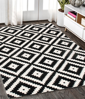 Pasargad Home Palermo Collection Geometric Power Loomed Area Rug, Soft & Durable Reversible Design   Pk-5003 5x8
