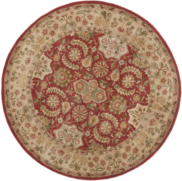 Safavieh Persian Legend 6' Round Area Rug - Luxurious Red & Ivory Wool, Timeless Floral Design For Elegance Red ,Ivory Wool Pile Pl170f-6r