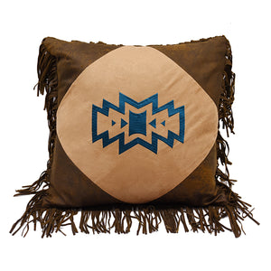 Hiend Accents Southwest Embroidered Native American Throw Pillow With Fringe Trim For Chic Home Decor Style Multi Shell, 100% Polyester,Fill, 100% Polyester Pl3149
