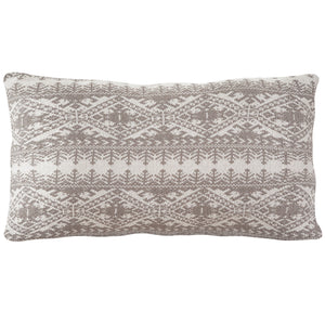 Hiend Accents Fair Isle Knit Body Pillow - Cozy Lodge-inspired Design With Rustic Elegance For Your Living Space Taupe Shell, 100% Acrylic,Fill, 100% Waterfowl Feathers Pl5002-ls-tp