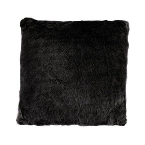 Hiend Accents Arctic Bear Pillow - Luxurious Faux Fur Accent Piece For Cozy Living Spaces And Stylish Décor Black Shell, 82% Acrylic,18% Polyester,Fill, 100% Waterfowl Feathers Pl5005-ab-bk