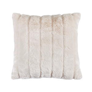 Hiend Accents White Mink Throw Pillow - Luxe Plush Accent For Elegant Decor, Channel Stitched Comfort & Style White Shell, 82% Acrylic,18% Polyester,Fill, 100% Waterfowl Feathers Pl5007-ls-wh
