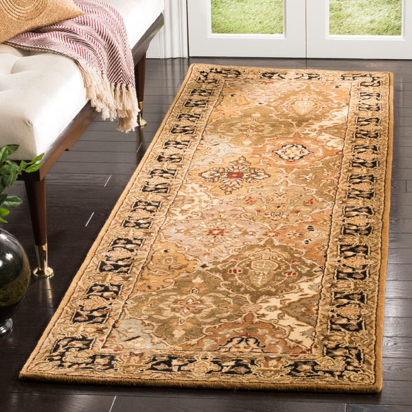 Safavieh Persian Legend Handcrafted Area Rug – Elegant Wool Design With Timeless Sophistication For Your Home Light Green ,Black New Zealand Wool Pl510a-4r