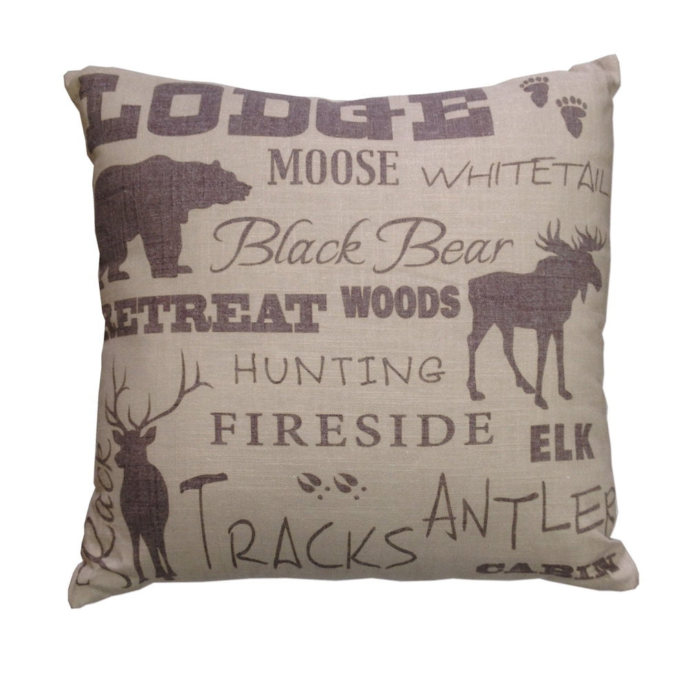 Hiend Accents Lodge Rustic Forest-themed Decorative Throw Pillow For Cozy Home Décor And Comfort Multi Color Shell, 100% Polyester,Fill, 100% Polyester Pl5116