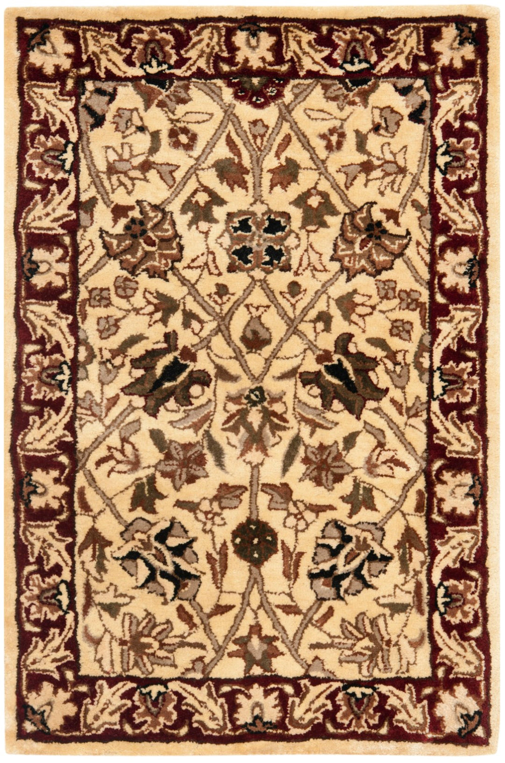 Safavieh Persian Legend Area Rug – Luxurious New Zealand Wool, Elegant Floral Design For Timeless Home Decor Ivory ,Red New Zealand Wool Pl516a-8ov