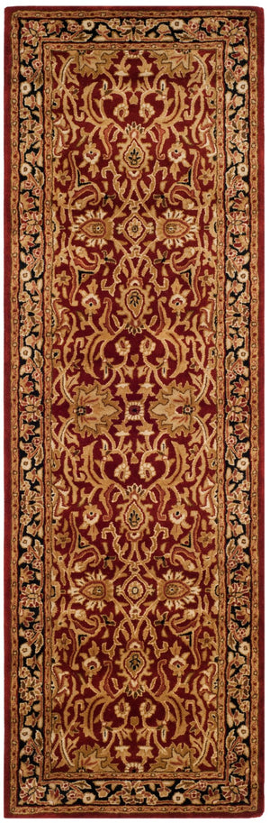 Safavieh Persian Handcrafted Area Rug - Luxurious New Zealand Wool With Intricate Floral Motifs For Elegance Rust ,Black New Zealand Wool Pl523c-9