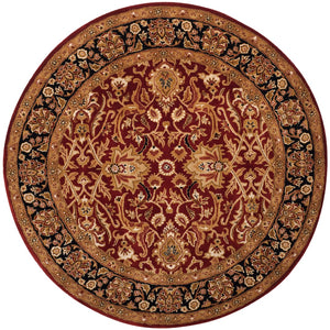 Safavieh Persian Handcrafted Area Rug - Luxurious New Zealand Wool With Intricate Floral Motifs For Elegance Rust ,Black New Zealand Wool Pl523c-9