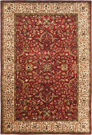 Safavieh Persian Legend 527a Luxurious Area Rug - Exquisite Wool Craftsmanship Enhancing Timeless Elegance Red ,Ivory Wool Pile Pl527a-24