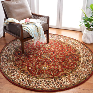 Safavieh Persian Legend 527a Luxurious Area Rug - Exquisite Wool Craftsmanship Enhancing Timeless Elegance Red ,Ivory Wool Pile Pl527a-24