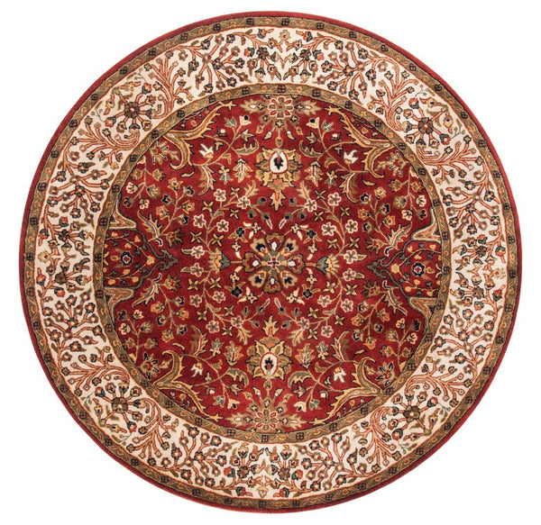 Safavieh Persian Legend 527a Luxurious Area Rug - Exquisite Wool Craftsmanship Enhancing Timeless Elegance Red ,Ivory Wool Pile Pl527a-24