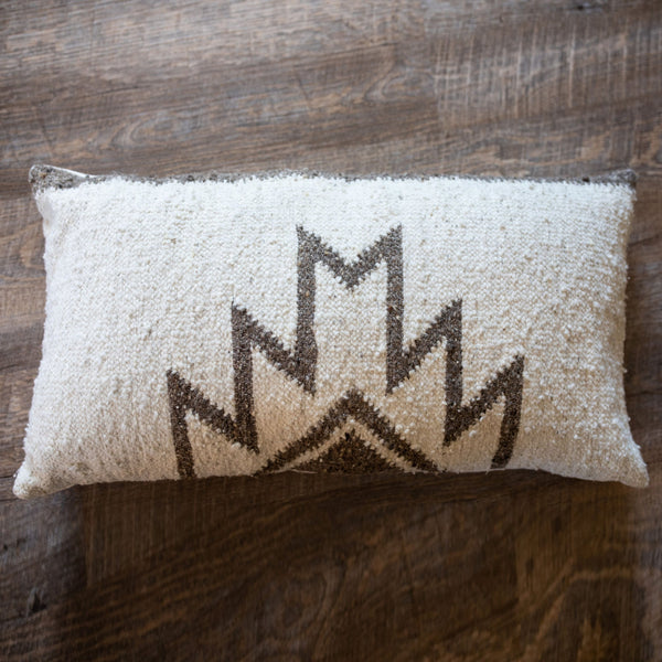 Hiend Accents Maguey Handwoven Oblong Pillow – Artisanal Comfort With Mayan-inspired Design For Your Home Decor Natural,Tan Face, 100% Sheepswool,Back, 100% Cotton Canvas,Fill, 95% Feather,5% Down Pl8000p1