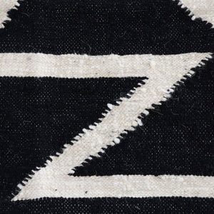 Hiend Accents Antigua Handwoven Oblong Pillow – Exquisite Aztec Patterns, Artisan Craftsmanship For Elegant Decor Black,White Face, 100% Sheepswool,Back, 100% Cotton Canvas,Fill, 95% Feather,5% Down Pl8002p1