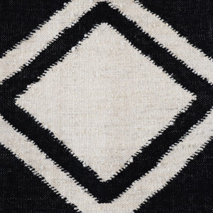 Hiend Accents Antigua Handwoven Square Pillow – Artisan Crafted Aztec Design For A Unique Home Decor Accent Black,White Face, 100% Sheepswool,Back, 100% Cotton Canvas,Fill, 95% Feather,5% Down Pl8002p2