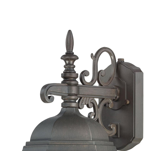 Thomas Lighting Covington Matte Metal Outdoor Wall Sconce with Seeded Glass Lantern for Entryways Bronze 18 inches - A PL922963