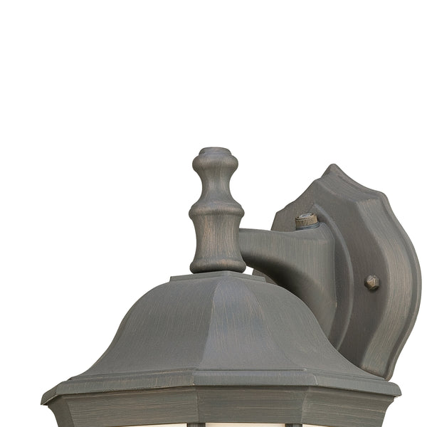 Thomas Lighting Hawthorne Matte Metal Outdoor Wall Sconce Traditional Lantern Glass Panel Porch Light Bronze 14 inches PL946263