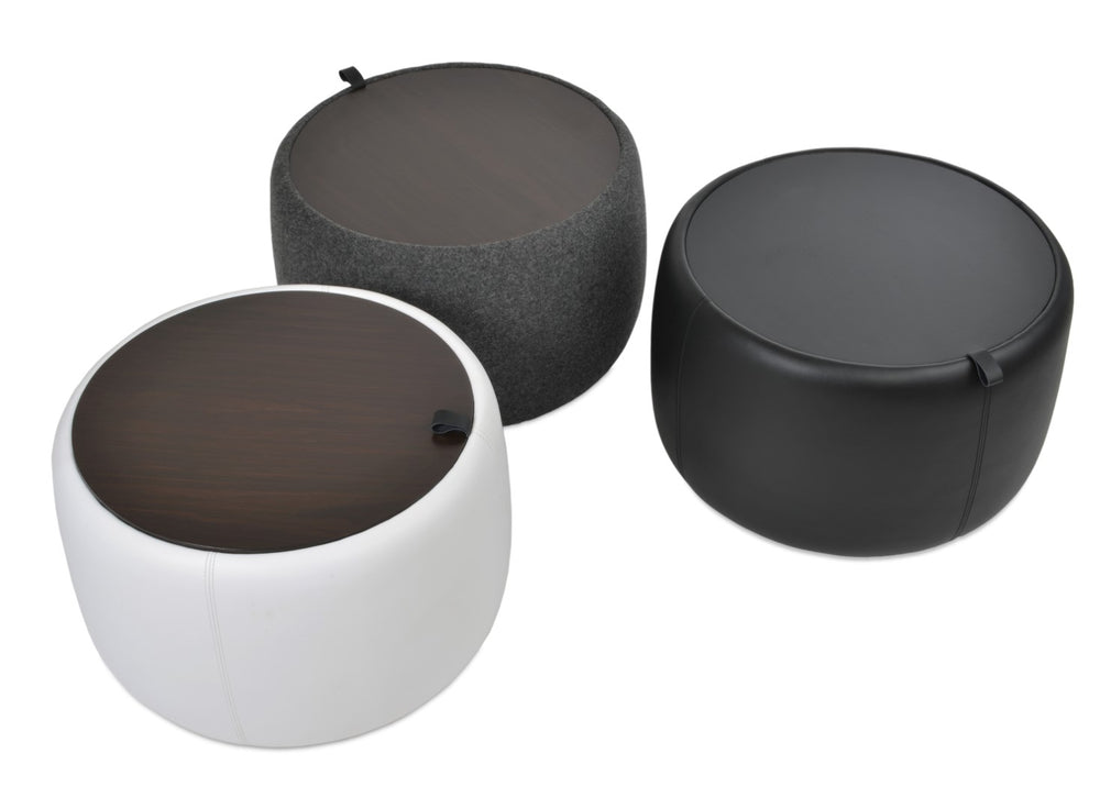 Soho Concept Planet Ottoman With Storage - Elegant Nubuck, Velvet & Camira Fabrics, 10-year Guarantee, Made In Turkey White,Walnut  Soho-concept-dining-chair-12370