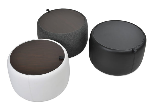 Soho Concept Planet Ottoman With Storage - Elegant Nubuck, Velvet & Camira Fabrics, 10-year Guarantee, Made In Turkey White,Walnut  Soho-concept-dining-chair-12370