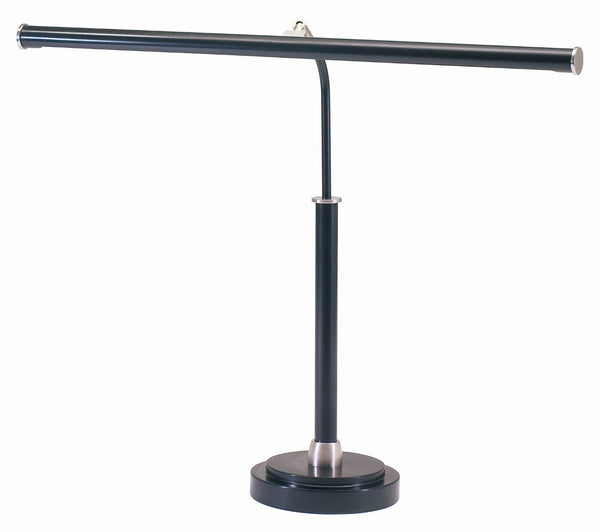 House Of Troy Led Piano Lamp - Elegant Black Design With Satin Nickel Accents For Perfect Lighting At Your Desk Black,Satin Nickel Metal Pled100-527