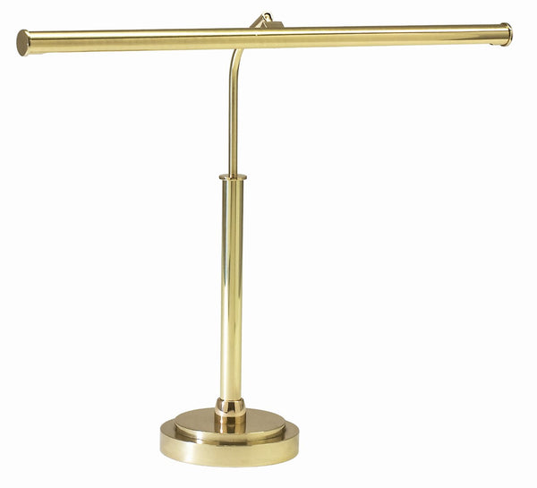 House Of Troy Led Piano Lamp - Elegant Black Design With Satin Nickel Accents For Perfect Lighting At Your Desk Polished Brass Metal Pled100-61