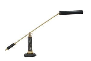 House Of Troy Counter Balance Elegant Polished Brass And Black Marble Led Lamps For Piano And Desk Use Black,Polished Brass Metal Pled192-617