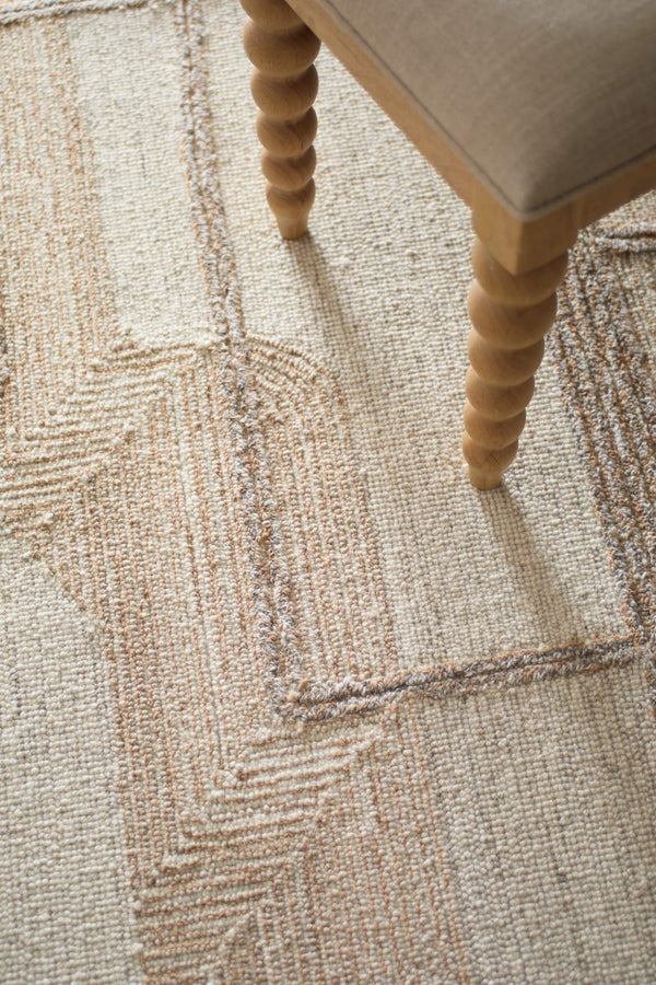 Feizy Rugs Pollock Hand Tufted Wool Blend Geometric Area Rug for Large Living Spaces PLK8954FIVYBGEJ00