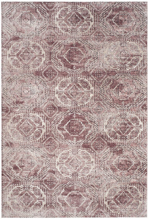 Safavieh Palermo Medium Rectangle Area Rug In Rose/Beige – Luxurious Geometric Design For Elegant Spaces Rose ,Beige 100% Viscose Plm827r-5