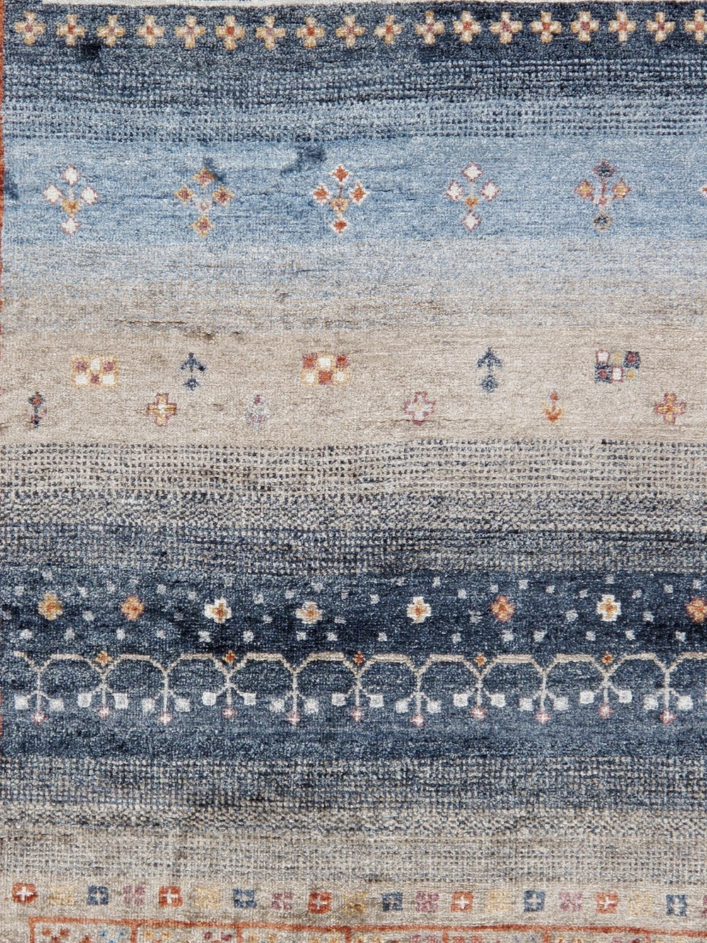 Pasargad Home Tribal Collection Hand-knotted Silk Area Rug With Vibrant Earthy Colors And Motifs   Plr-07 6x8