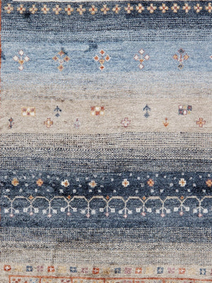 Pasargad Home Tribal Collection Hand-knotted Silk Area Rug With Vibrant Earthy Colors And Motifs   Plr-07 6x8