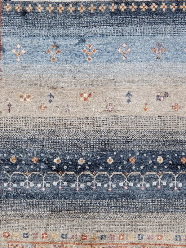 Pasargad Home Tribal Collection Hand-knotted Silk Area Rug With Vibrant Earthy Colors And Motifs   Plr-07 6x8