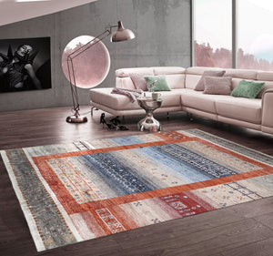 Pasargad Home Tribal Collection Hand-knotted Silk Area Rug With Vibrant Earthy Colors And Motifs   Plr-07 6x8