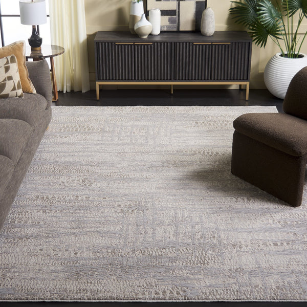 Safavieh Palmer 8x10 Area Rug - Elegant Grey And Ivory Modern Design, Power Loomed Comfort For Any Room Grey ,Ivory Polyester Plr208f-8