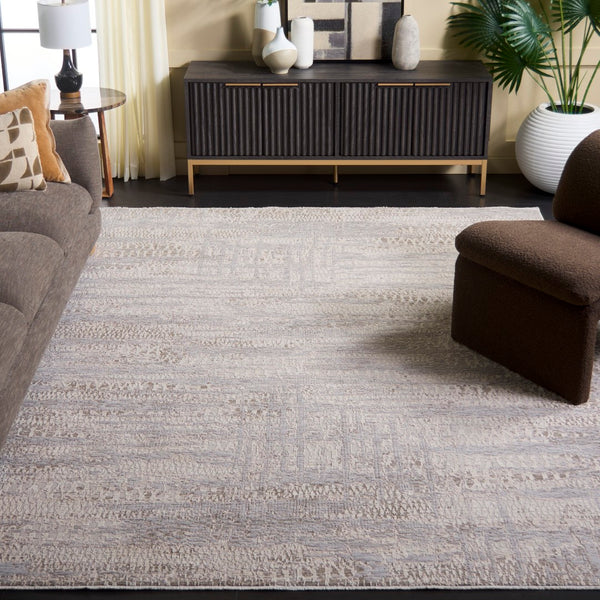 Safavieh Palmer Large Contemporary Area Rug - Elegant Power Loomed Design For Stylish Home Décor Upgrade Grey ,Ivory Polyester Plr208f-6