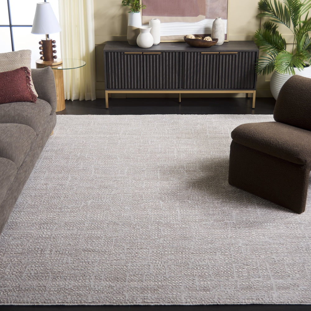 Safavieh Palmer 8'0" X 10'0" Beige/Ivory Area Rug - Luxurious Power Loomed Design For Modern Elegance Beige ,Ivory Polyester Plr216b-8