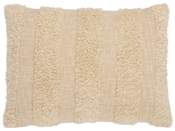 Safavieh Maja, Woven Cotton Accent Pillow Neutral Lumbar Rectangle for Sofas and Beds PLS1012A-1622