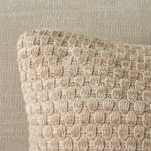 Safavieh Rava, Natural Beige Cotton Throw Pillow Soft Poly Fill Accent for Living Bedroom PLS415A-1818