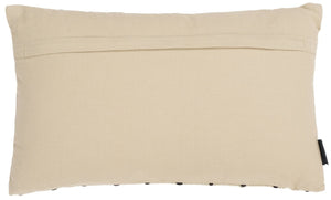 Safavieh Joi, Joi Cotton Lumbar Pillow Woven Graphic Natural Black Accent for Sofas and Chairs PLS5009A-1220