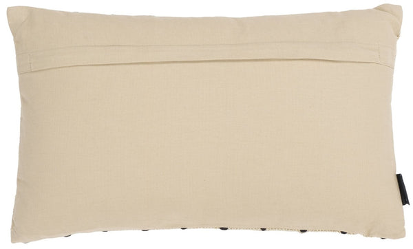 Safavieh Joi, Joi Cotton Lumbar Pillow Woven Graphic Natural Black Accent for Sofas and Chairs PLS5009A-1220