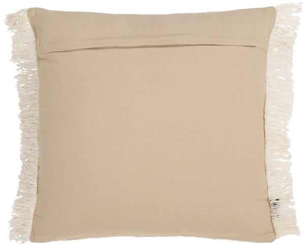 Safavieh Lurenz, Square Cotton Throw Pillow Neutral Toned Accent for Beds Sofas and Chairs Ivory PLS5013A-2020